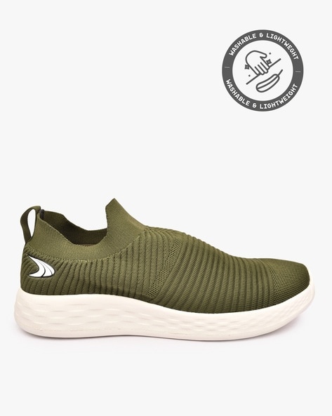 Olive green hotsell slip ons