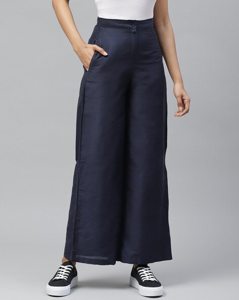 Buy Navy Blue Trousers & Pants for Women by Tulsattva Online