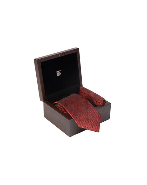 Buy The Tie Hub Silver Necktie With Pocket Square & Cufflink Gift Set online