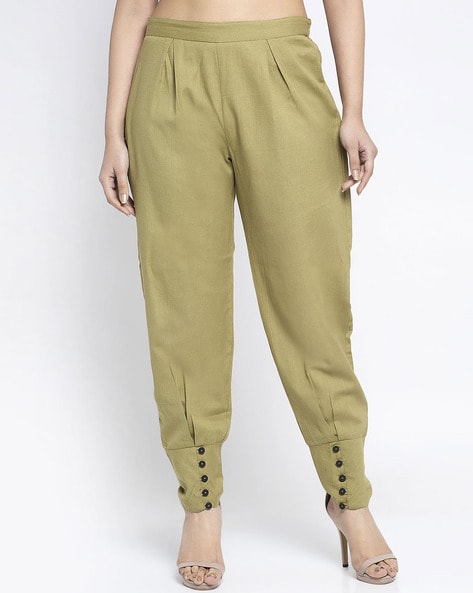 Aujjessa Pleated Cotton Pants