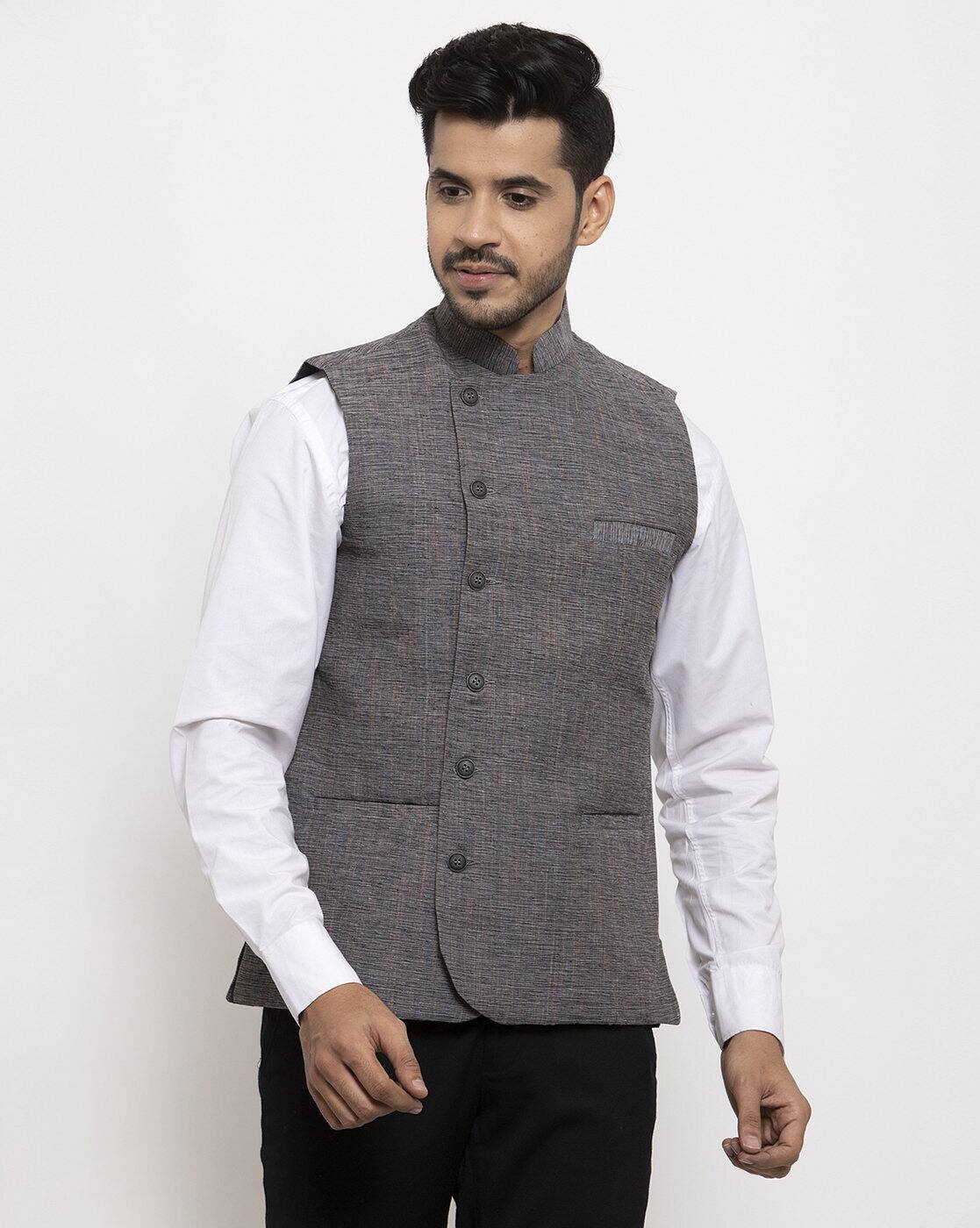 side button nehru jacket