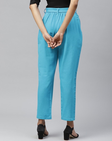Buy Ruhfab Regular Fit Pants for Womens/Women Cotton Pants (C-Green/Medium)  at Amazon.in