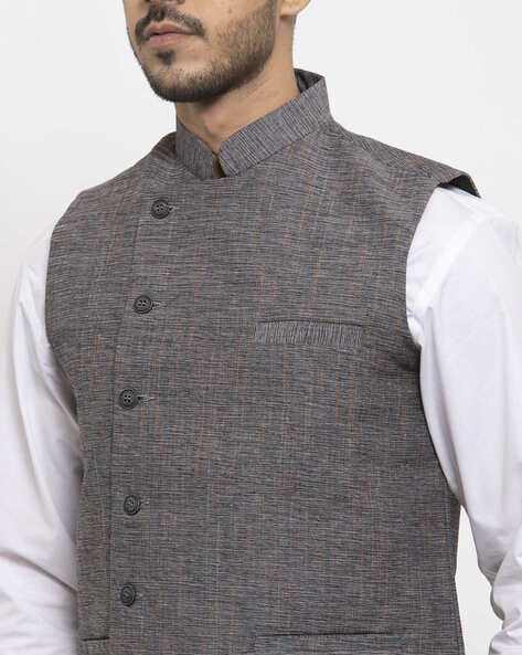 side button nehru jacket