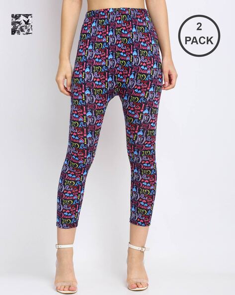 Abstract Multi-Colored Leggings – Cali Yoga