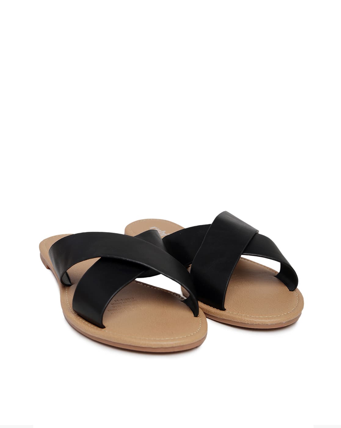 Buy Black Flat Sandals for Women by Rubi Online | Ajio.com