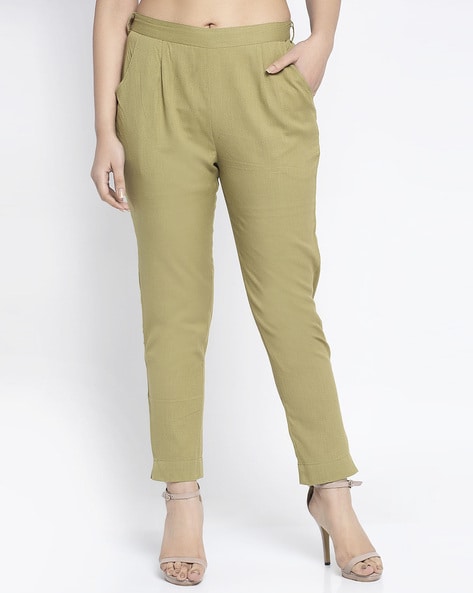 Aujjessa Pleated Cotton Pants