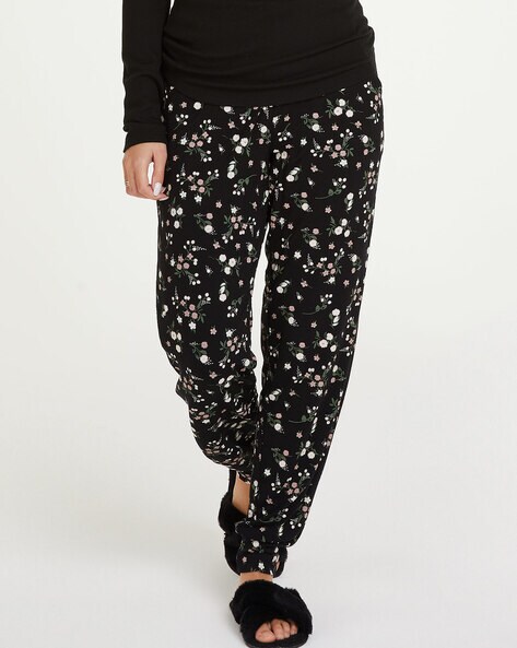 Floral Print Pyjamas with Drawstring Waist