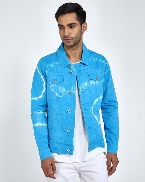 blue saint overdyed denim jacket