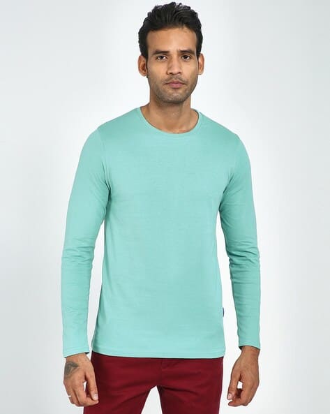 Sea Green Tshirts for Men by Blue Saint 