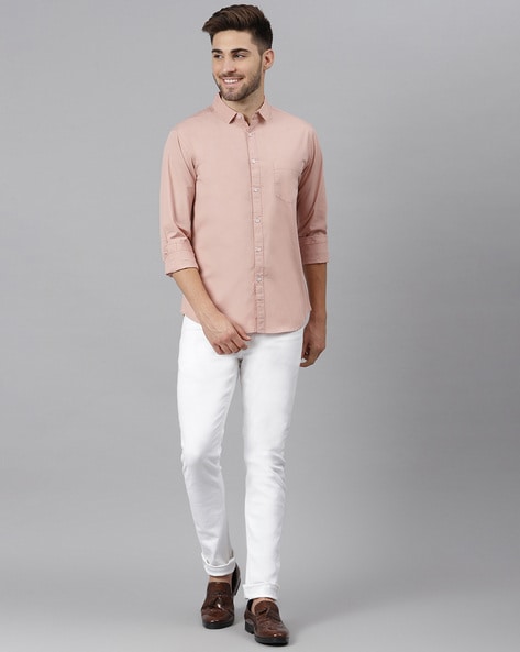 rose gold color dress shirt