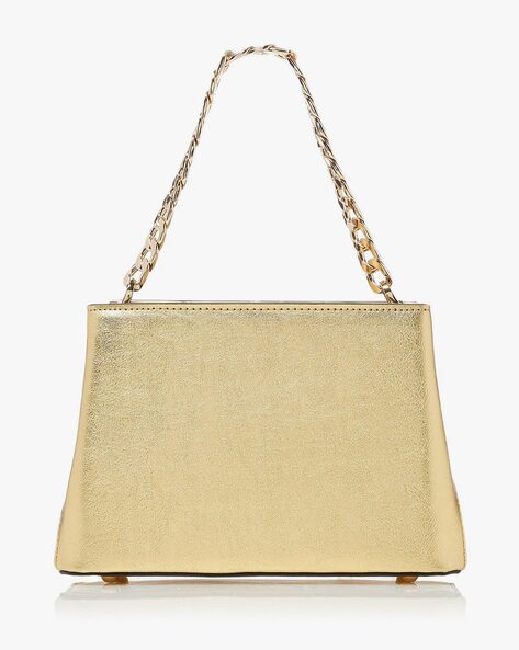 1970s metallic gold box purse - Gem