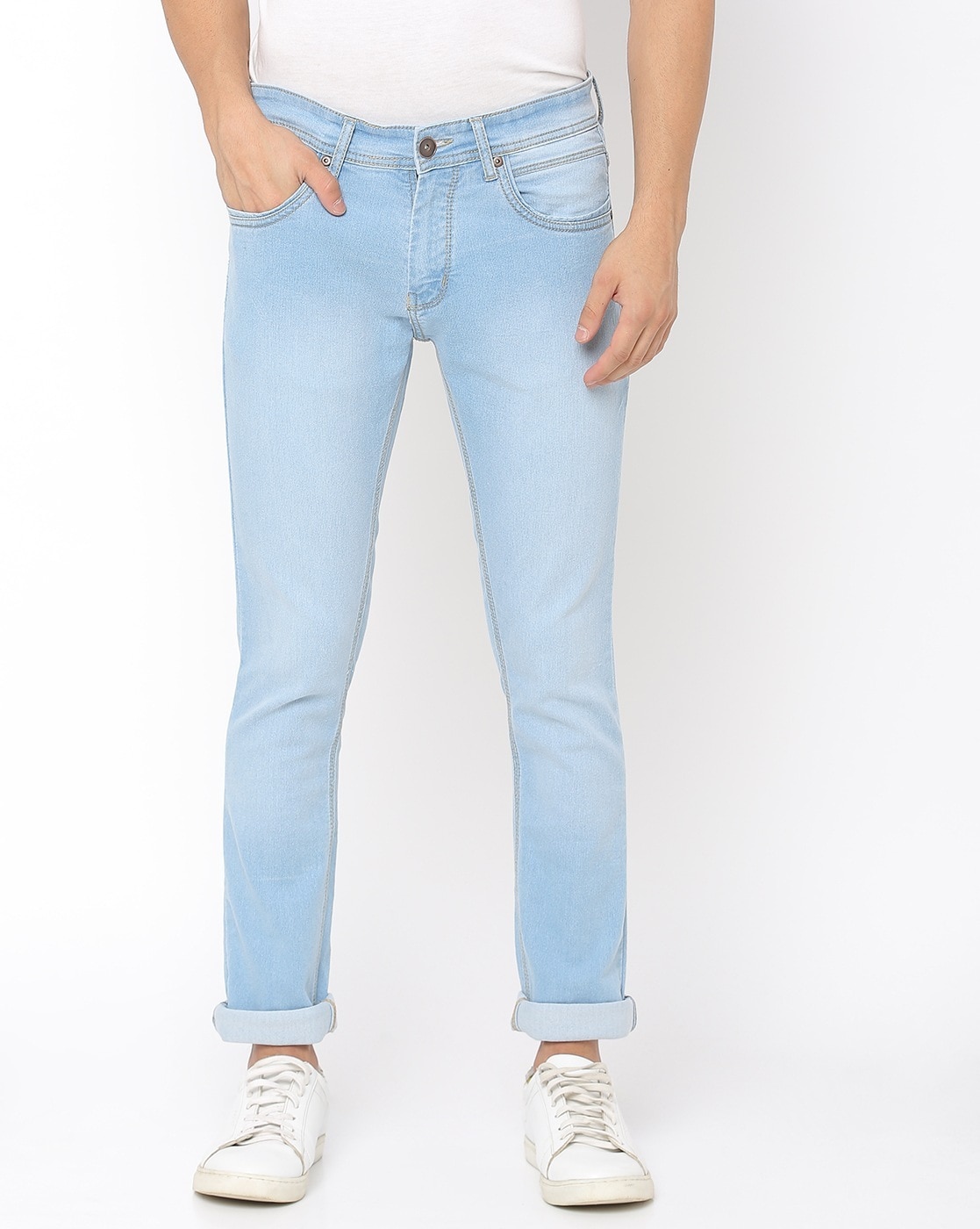 slim fit washed jeans