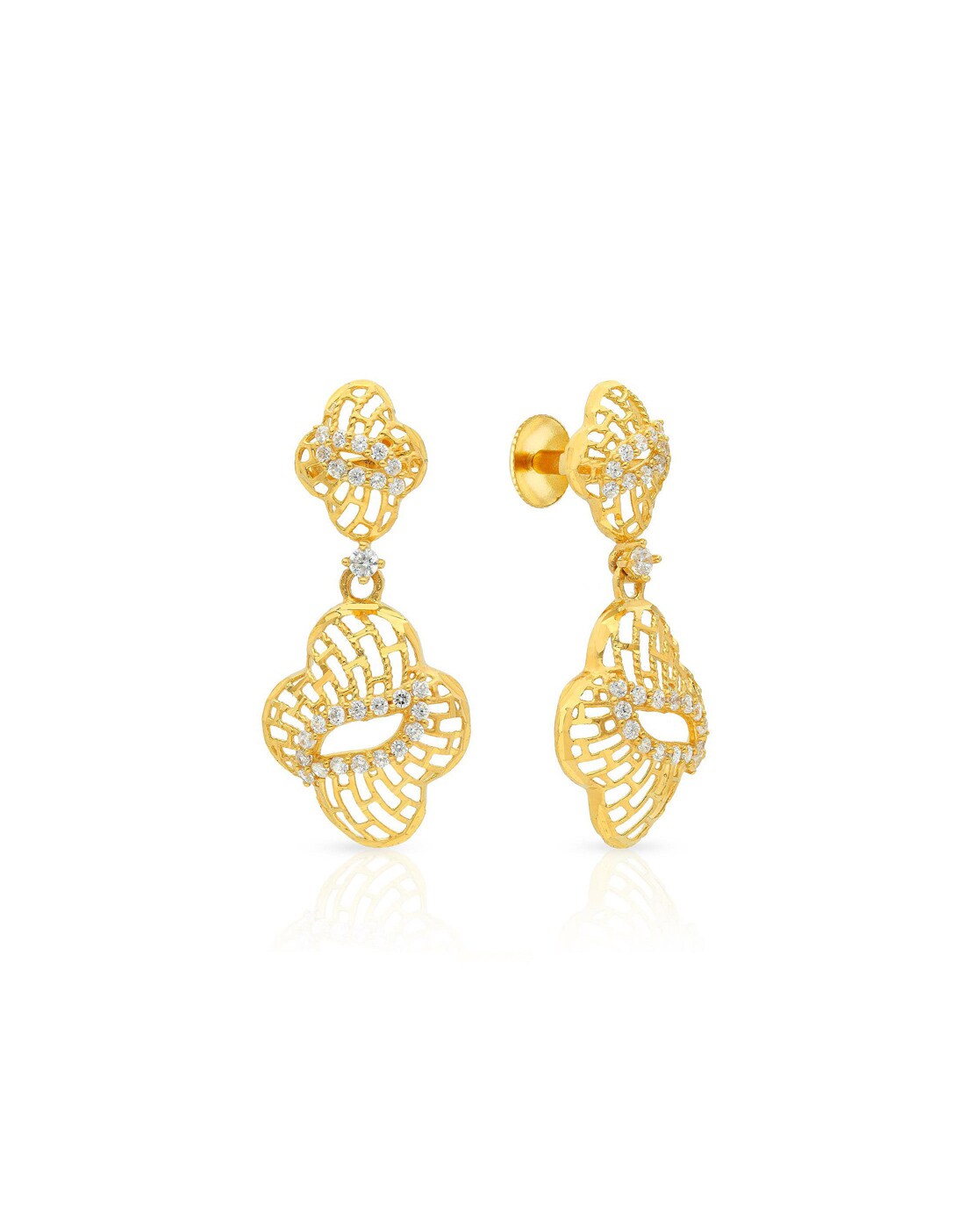 MALABAR GOLD & DIAMONDS Malabar Gold Earring EGDJNO156_Y Yellow Gold 22kt  Drop Earring Price in India - Buy MALABAR GOLD & DIAMONDS Malabar Gold  Earring EGDJNO156_Y Yellow Gold 22kt Drop Earring online