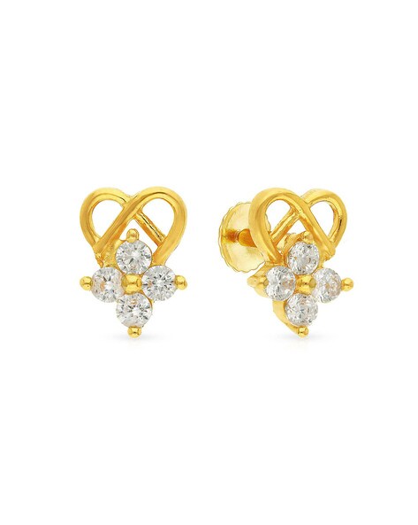 Buy MALABAR GOLD AND DIAMONDS Womens Gold Earrings MHAAAAABQWBY | Shoppers  Stop