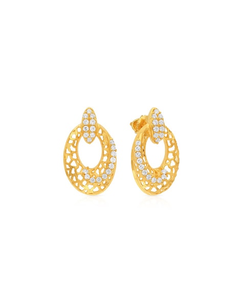 Malabar Gold and Diamonds 22KT Yellow Gold Stud Earrings for Women(15mm x  9mm) : Amazon.in: Fashion