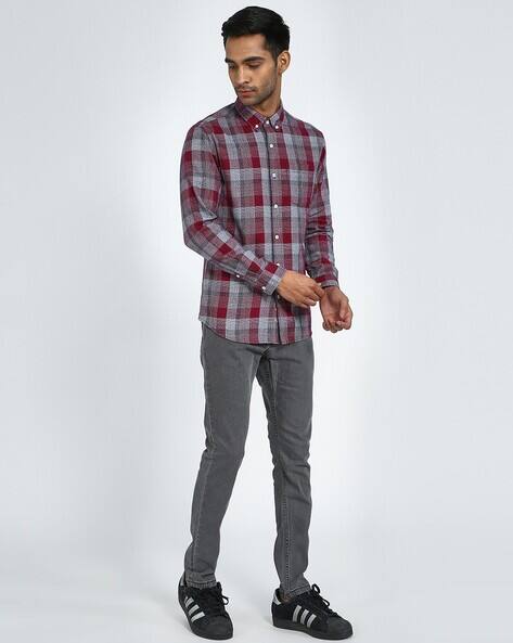 Buy Red Shirts for Men by Blue Saint 
