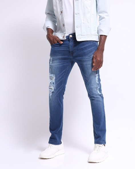 Best Offers On Men Ripped Denims Upto 71 Off Limited Period Sale Ajio