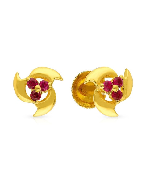 Malabar Gold and Diamonds 22KT Yellow Gold Stud Earrings for Women - Shop  online at low price for Malabar Gold and Diamonds 22KT Yellow Gold Stud  Earrings for Women at Helmetdon.in