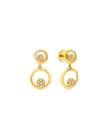 Malabar Gold Earring ERDZHRN006 | Gold earrings, Earrings, Gold drop  earrings