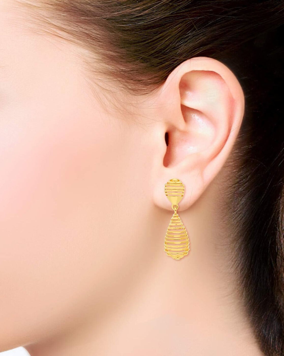 Buy One Gram Gold 3 Line Daily Wear Gold Earrings Designs