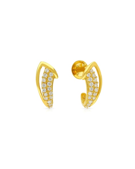 Buy Yellow Gold Earrings For Women By Malabar Gold Diamonds Online Ajio Com