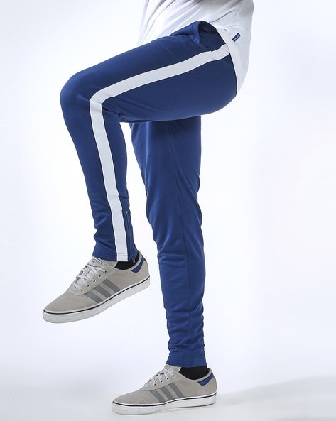 Buy Men Blue Solid Active Wear Track Pants Online - 213115 | Peter England