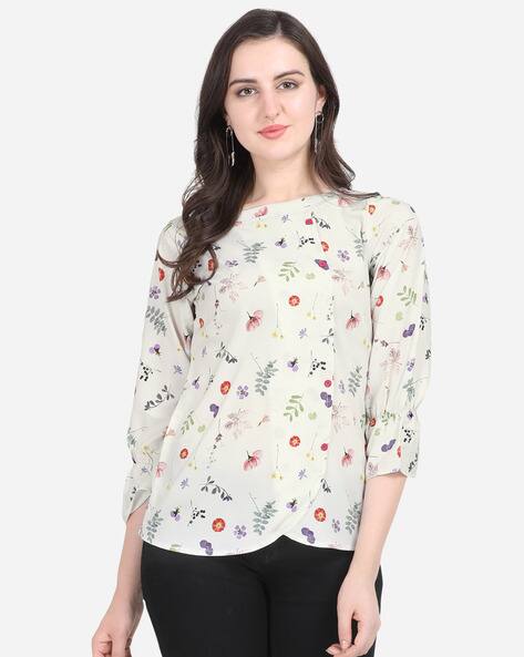Floral Print Relaxed Fit Top