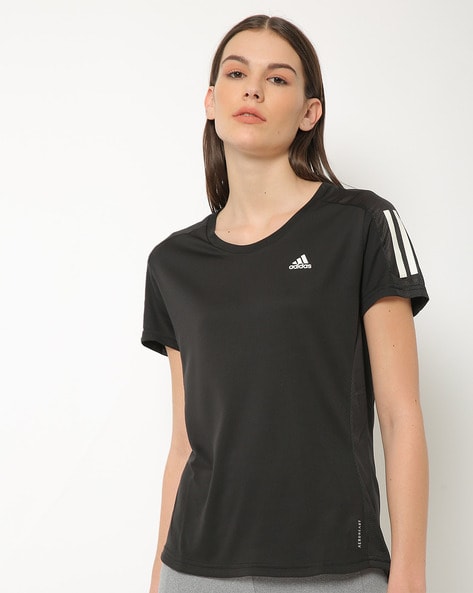 Adidas black t shirt for women hotsell