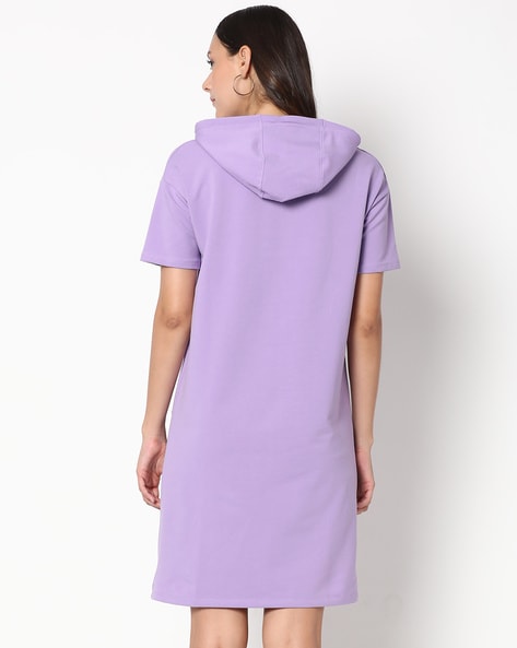 hooded shift dress
