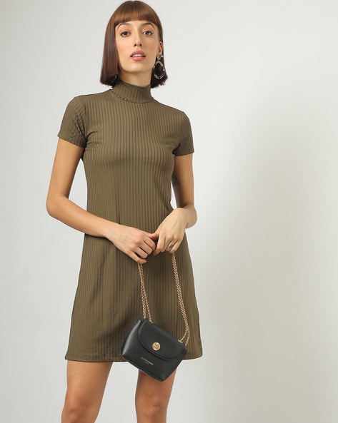 ribbed shift dress