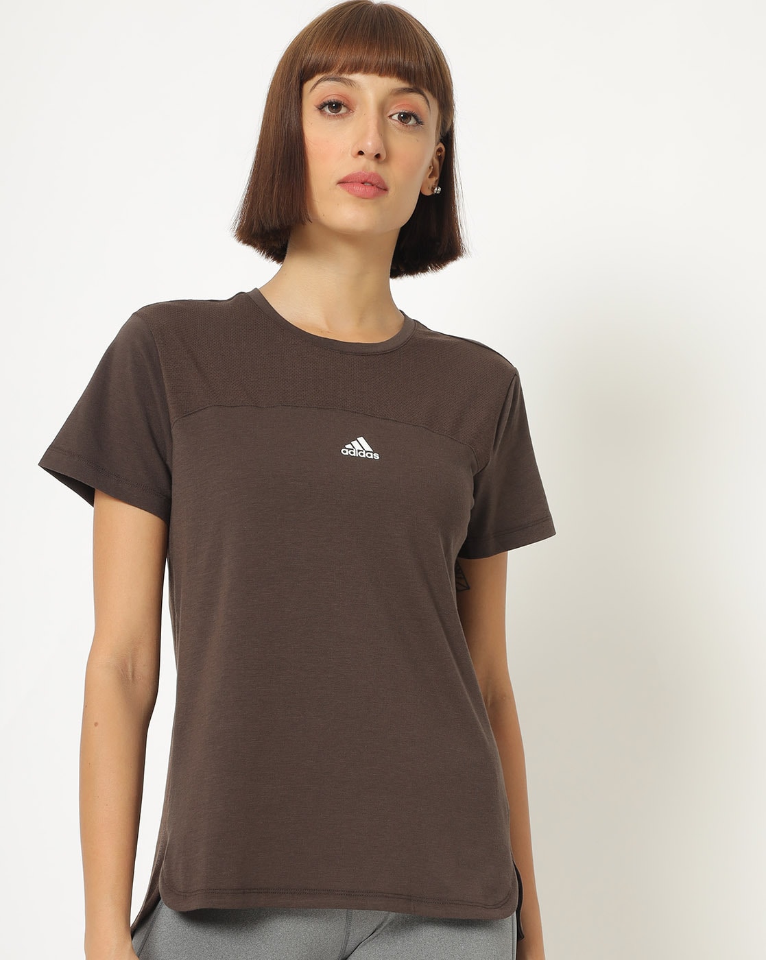 adidas brown t shirt