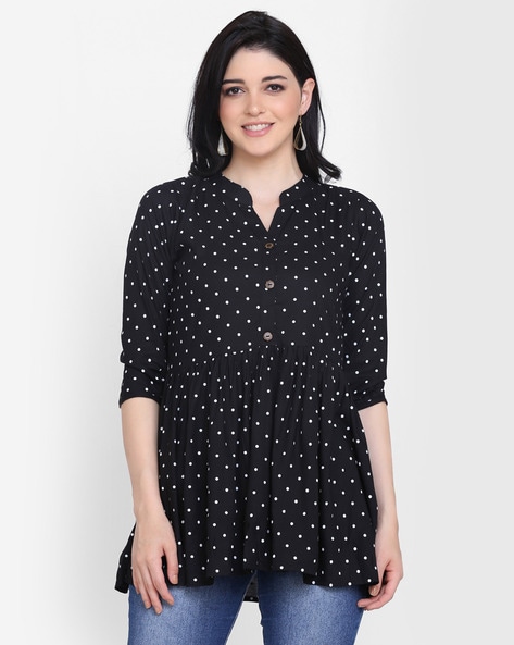 Polka-Dot Print Tunic