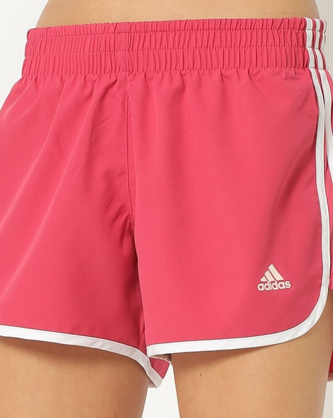 Pink adidas shorts clearance womens