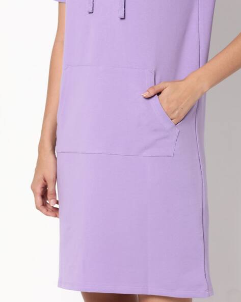 hooded shift dress