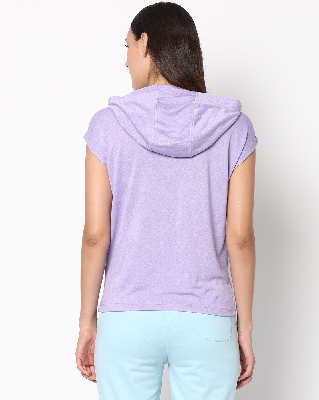 Lilac Sleeveless Crop Hoodie Blake Half Zip Cropped Sweatshirt And