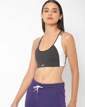 nike colour block sports bra