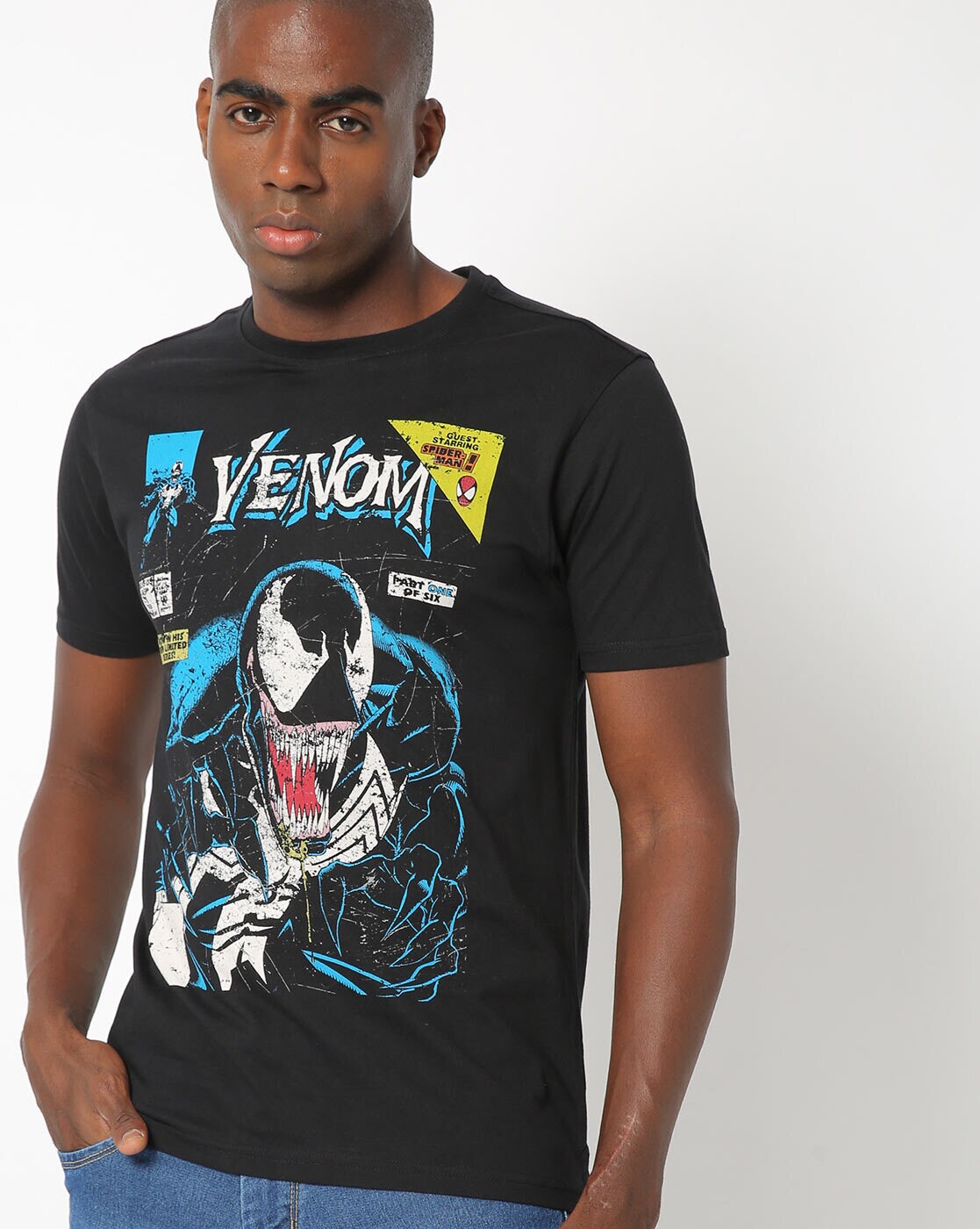 Slik reservation knap Buy Black Tshirts for Men by Disney Online | Ajio.com