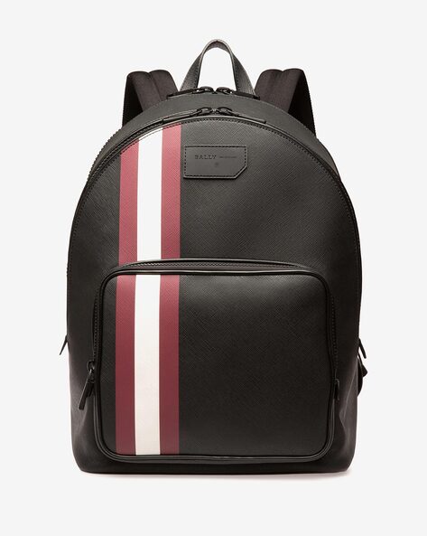 Buy Bally Coated Canvas Backpack | Black Color Men | AJIO LUXE