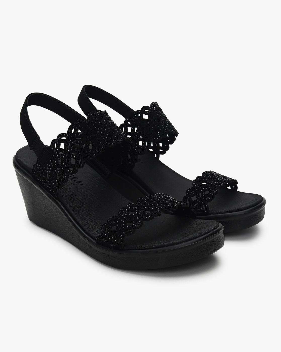 Buy Black Heeled Sandals for Women by Skechers Online