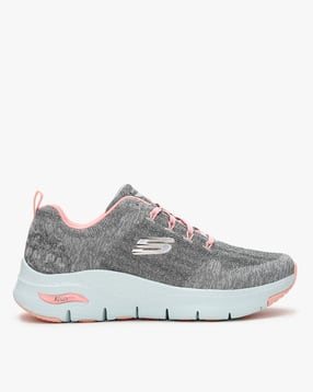 Arch Fit Knitted Lace-Up Casual Shoes-image-0