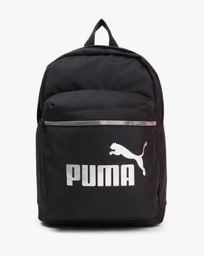black and white puma backpack