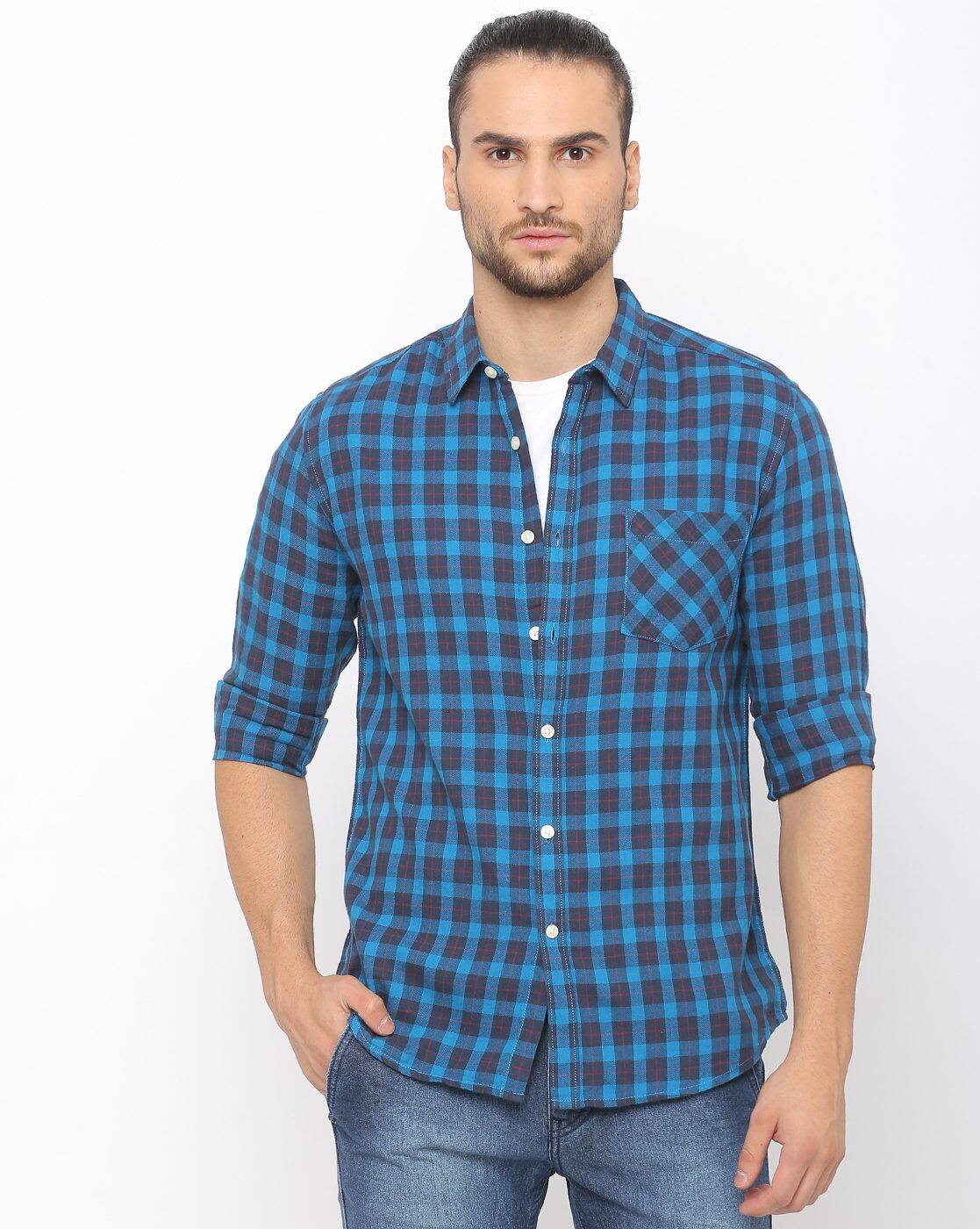 Buy Blue Shirts for Men by FMX Online 
