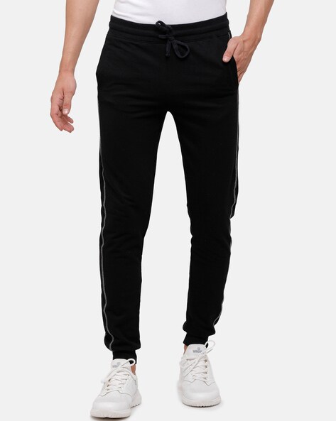 skinny black track pants