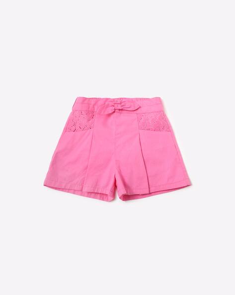 Panelled Shorts with Lace Panels