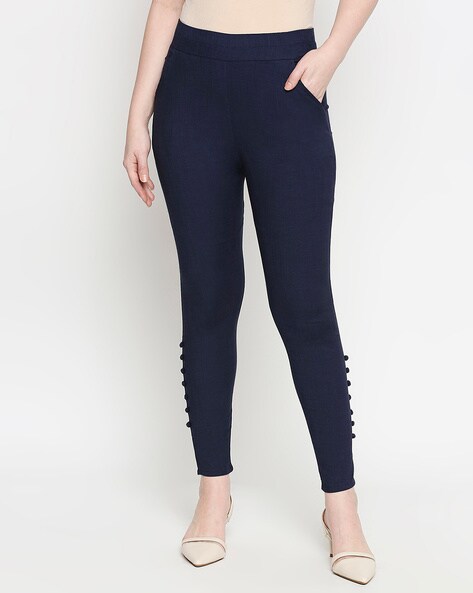 Mid Rise Pant with Elasticated Waistband Price in India