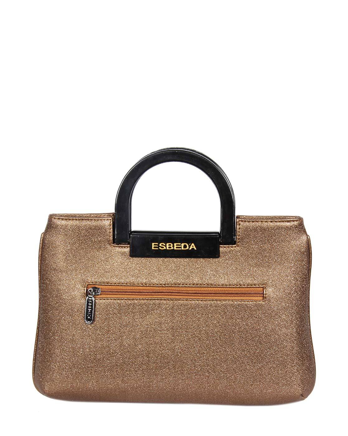 Buy ESBEDA White-Gold Colour Drymilk Croco Acrylic Handle Handbag for  Women-12748 at Amazon.in