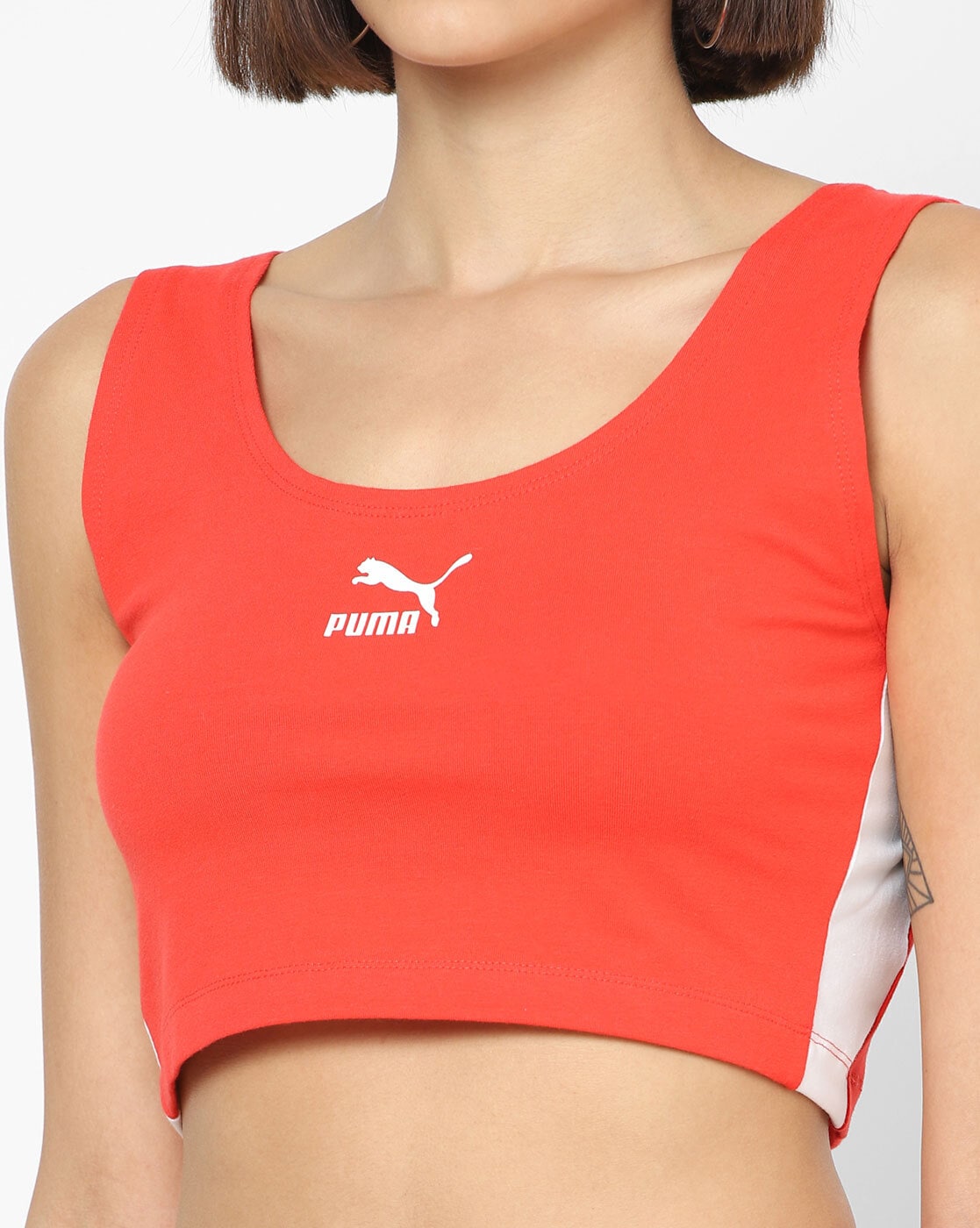 Buy Laasa Seamless Cotton Sports Bra - Red at Rs.999 online