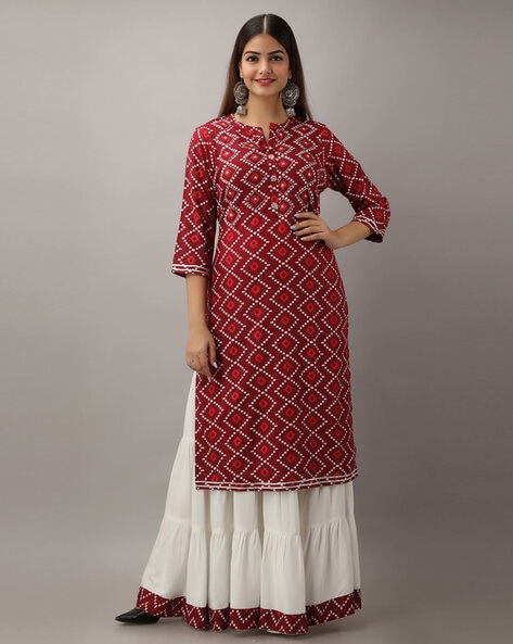 Kurti Skirt Set in Pure Chanderi Silk and Chiffon - Rana's by Kshitija