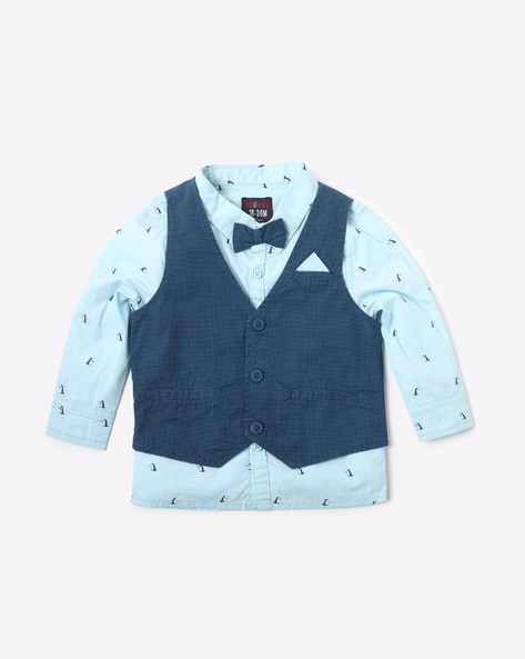 Printed Shirt With WaistCoat