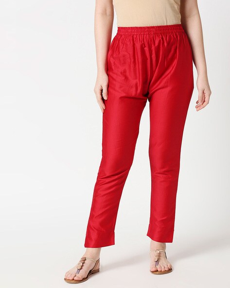 Mid Rise Pant with Elasticated Waistband Price in India